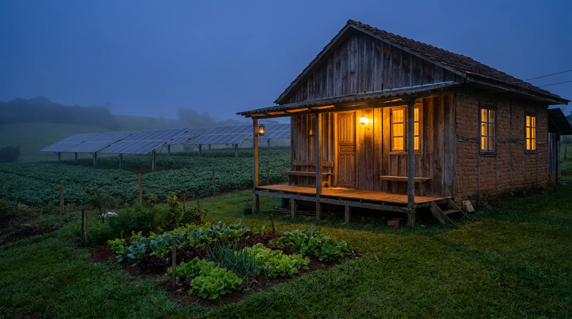 Casa rural catarinense com energia